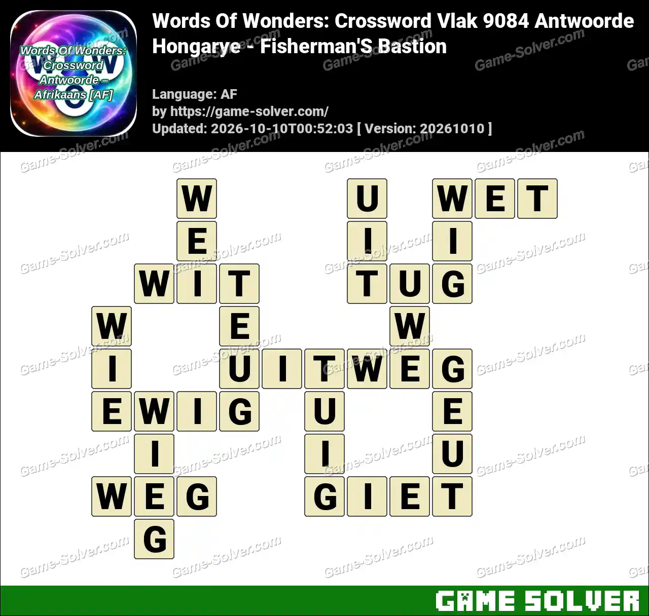 Words Of Wonders: Crossword Vlak 9084 Antwoorde – Hongarye – Fisherman’S Bastion